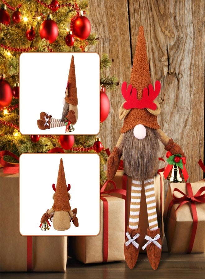 BWFY 3PCS Christmas Gnomes Plush,Long Leg Faceless Swedish Handmade Santa Plush Doll, Antler Gnome Rudolph Figurine Ornament for Home Holiday Party Gifts,Hotel, mall, Window Decoration,2025 - Image 5
